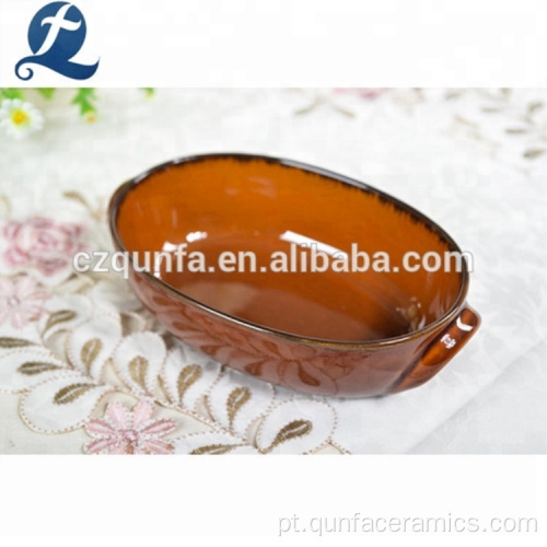 Bakeware de lanchonete oval de cor oval de cor sólida profissional